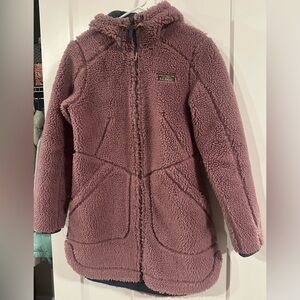 L.L. Bean Women's Pink Sherpa Puffer Jacket